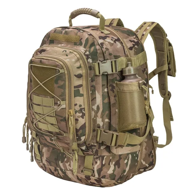 Large Waterproof Assault Backpack with Molle System 60 Liters, One Size