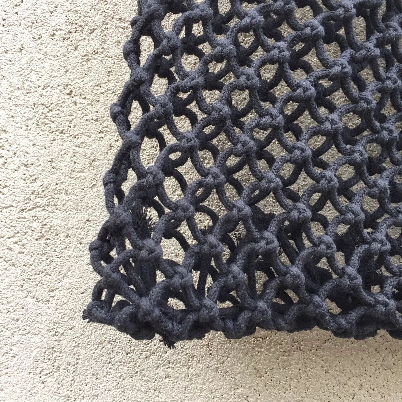 Larissa Woven Macrame Net Tote Bag