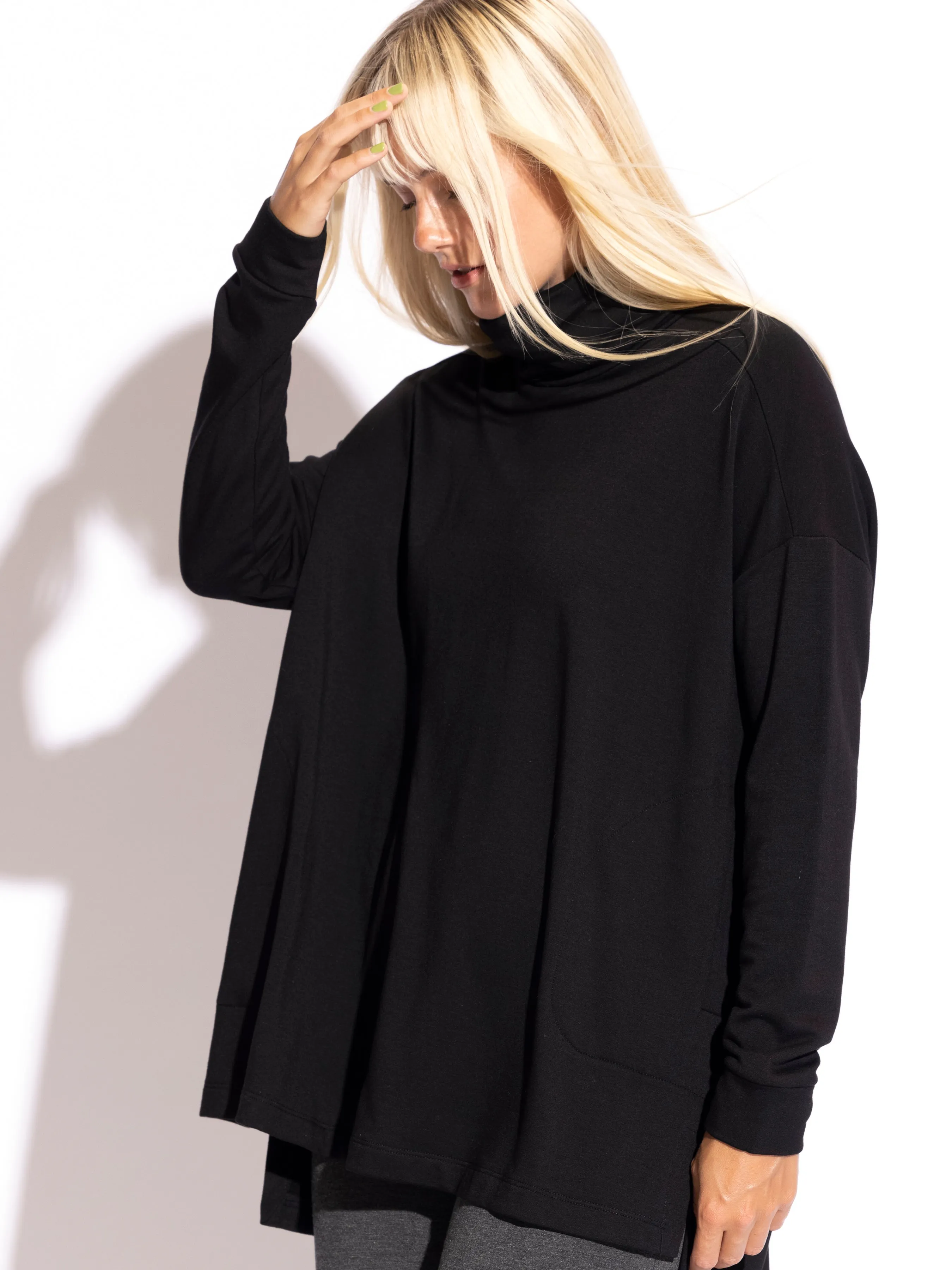 Lauren Turtle Neck Square Tunic