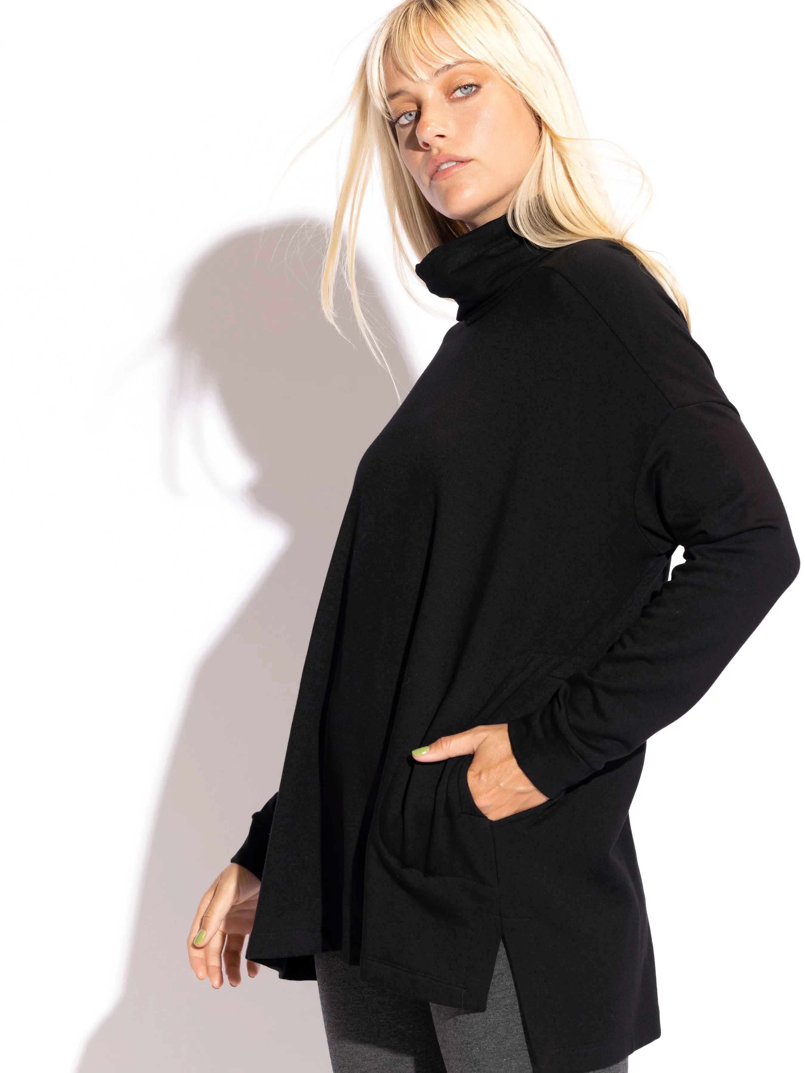 Lauren Turtle Neck Square Tunic