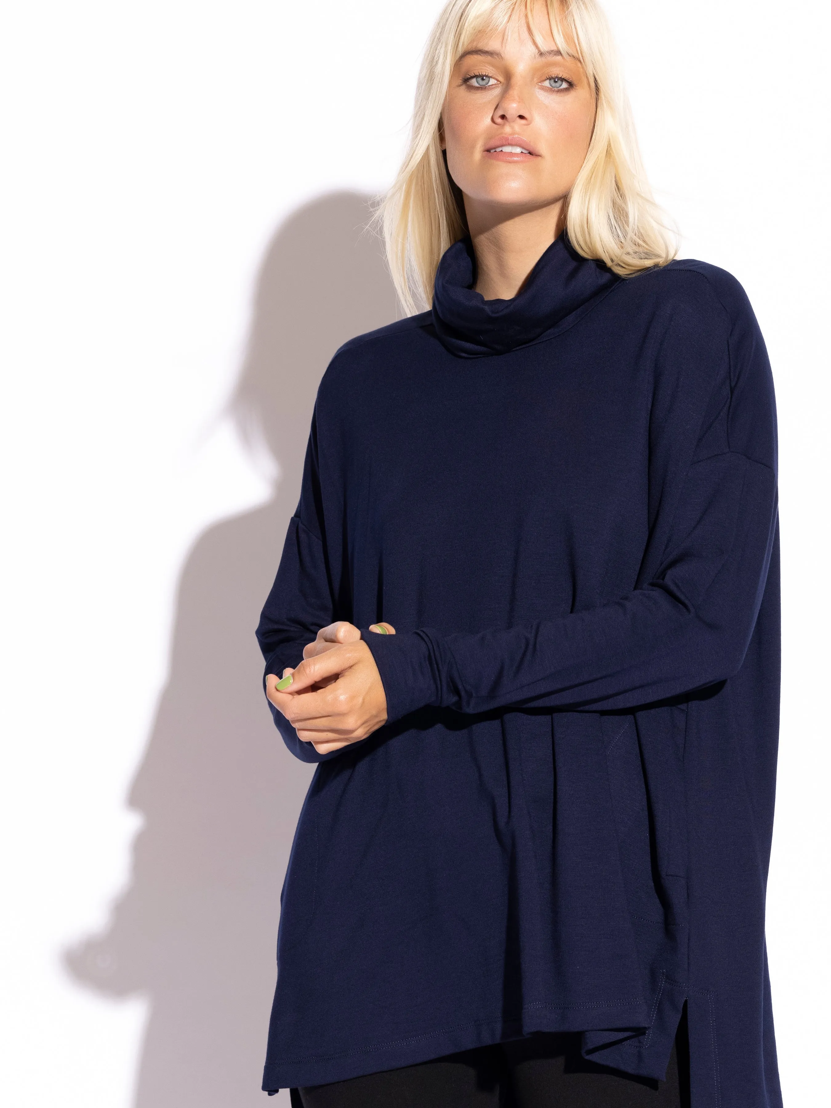 Lauren Turtle Neck Square Tunic