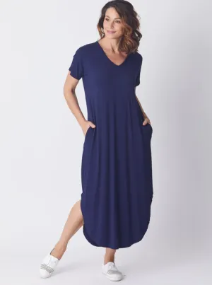 LCD25180 PLEAT MAXI NAVY