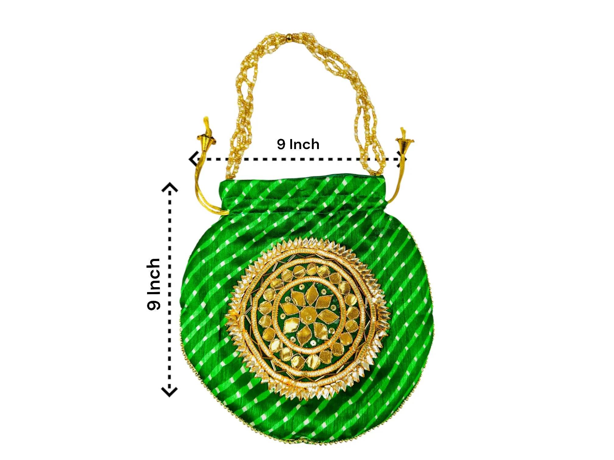 Lehariya with Gota Patti work Potli Bag, Set of 5