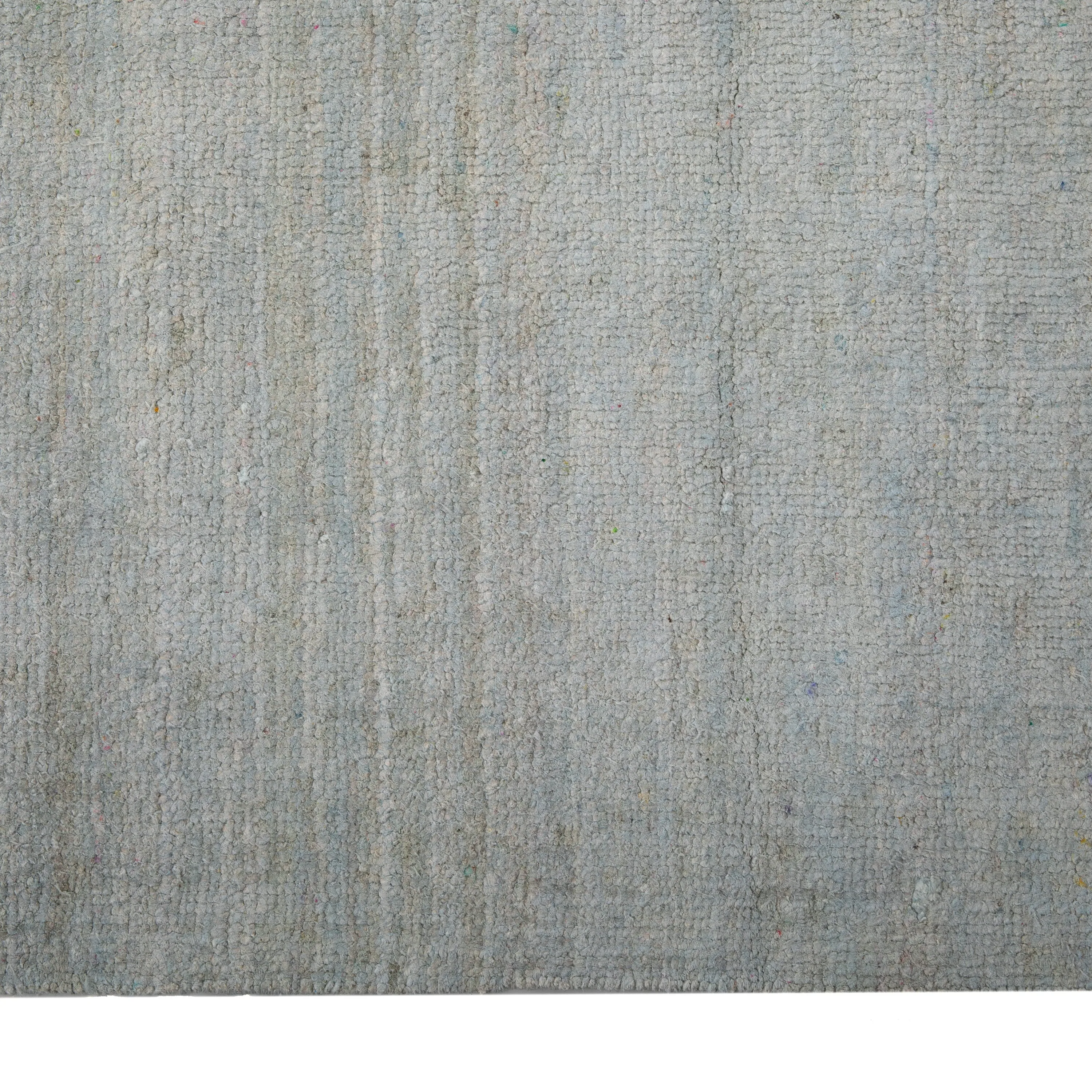 Light Blue Solid Art Silk Rug  - 7'10" x 9'11"