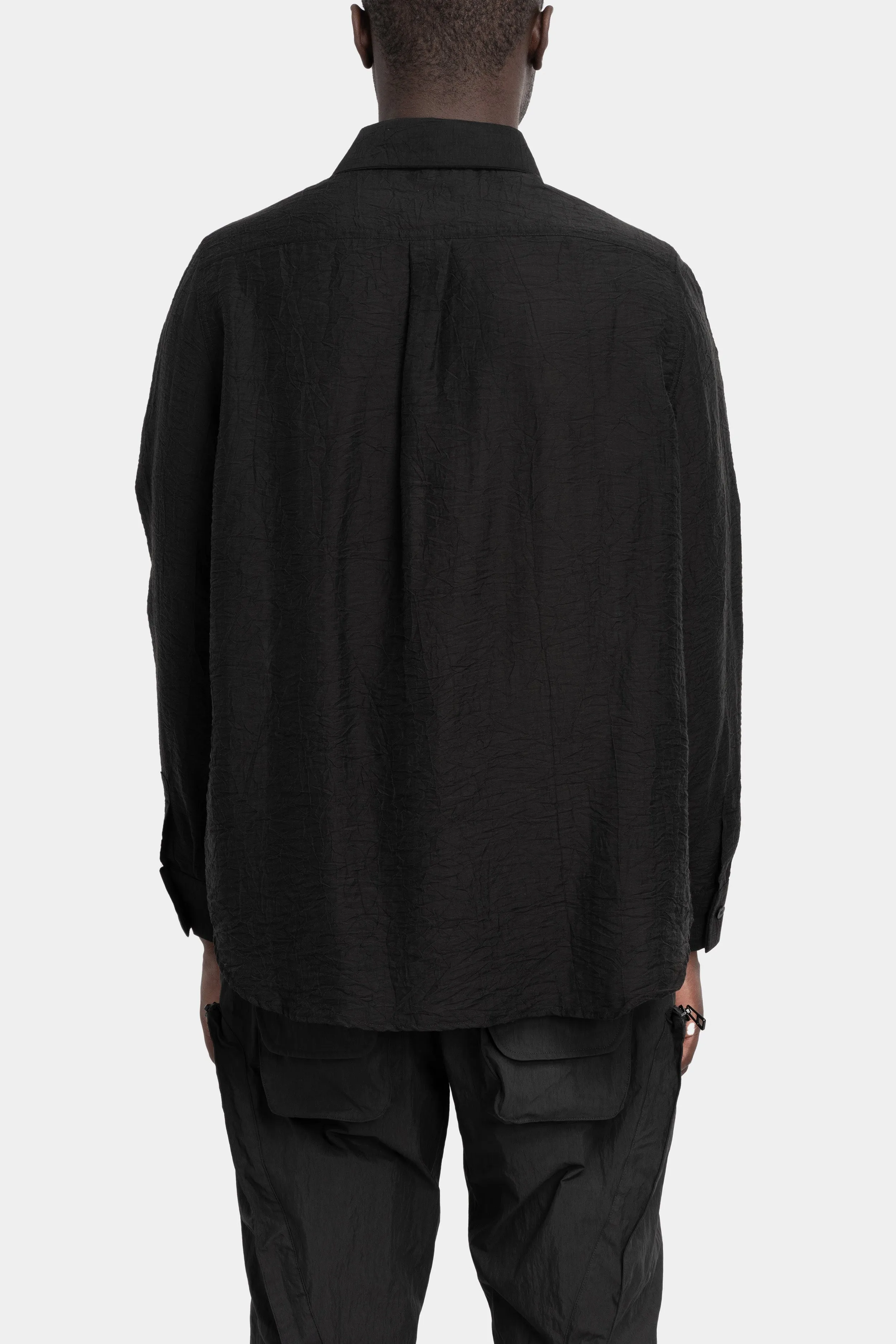 Lightweight cracked button up shirt