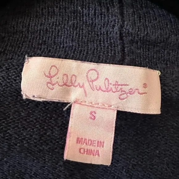 Lilly Pulitzer MELLY LIGHTWEIGHT Cotton Linen CARDIGANTrue Navy