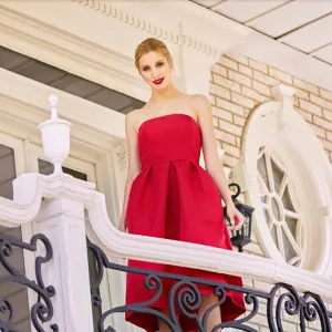 Lily Dress in Lipstick Red