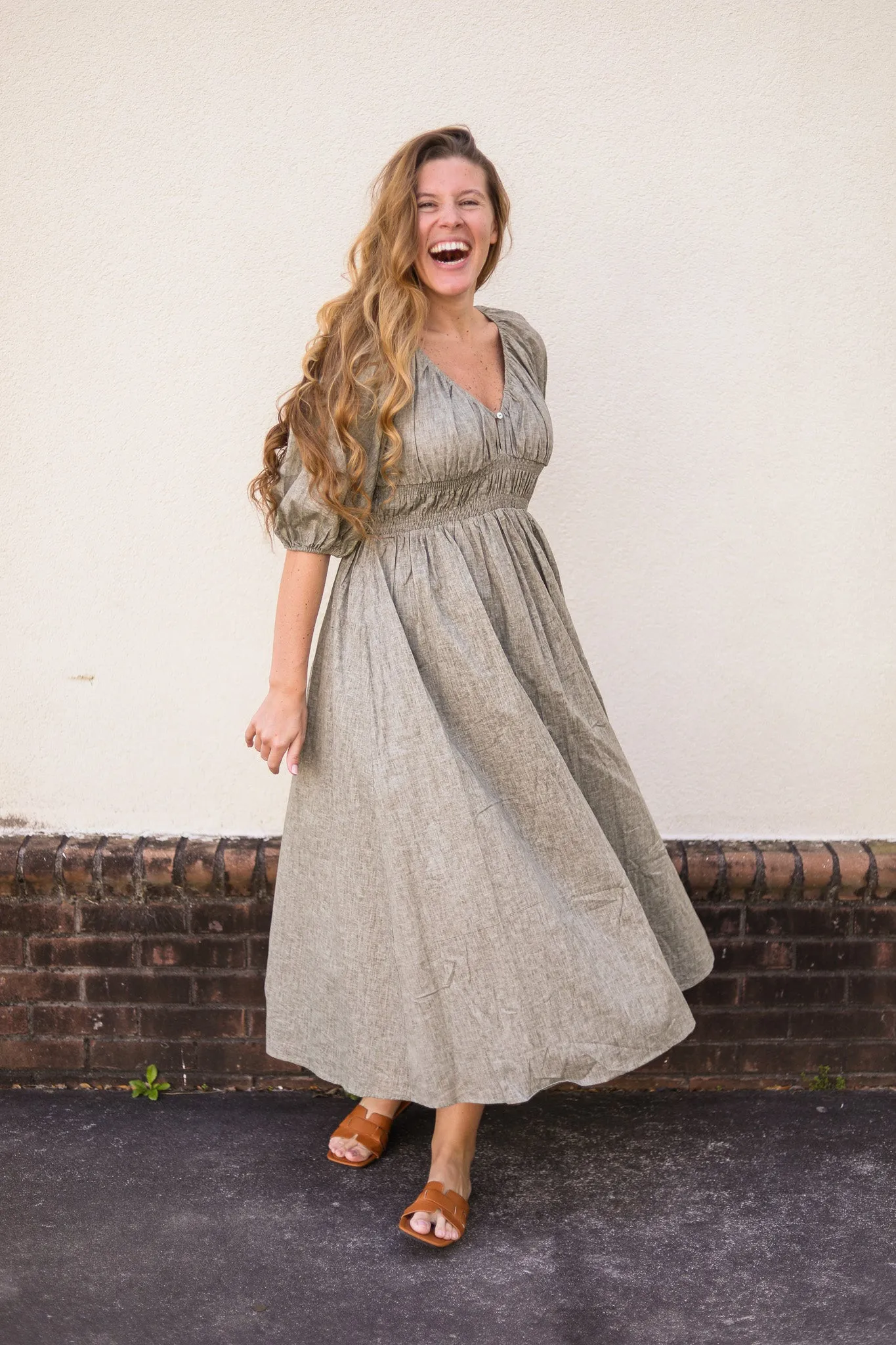 Linen Babydoll Dress