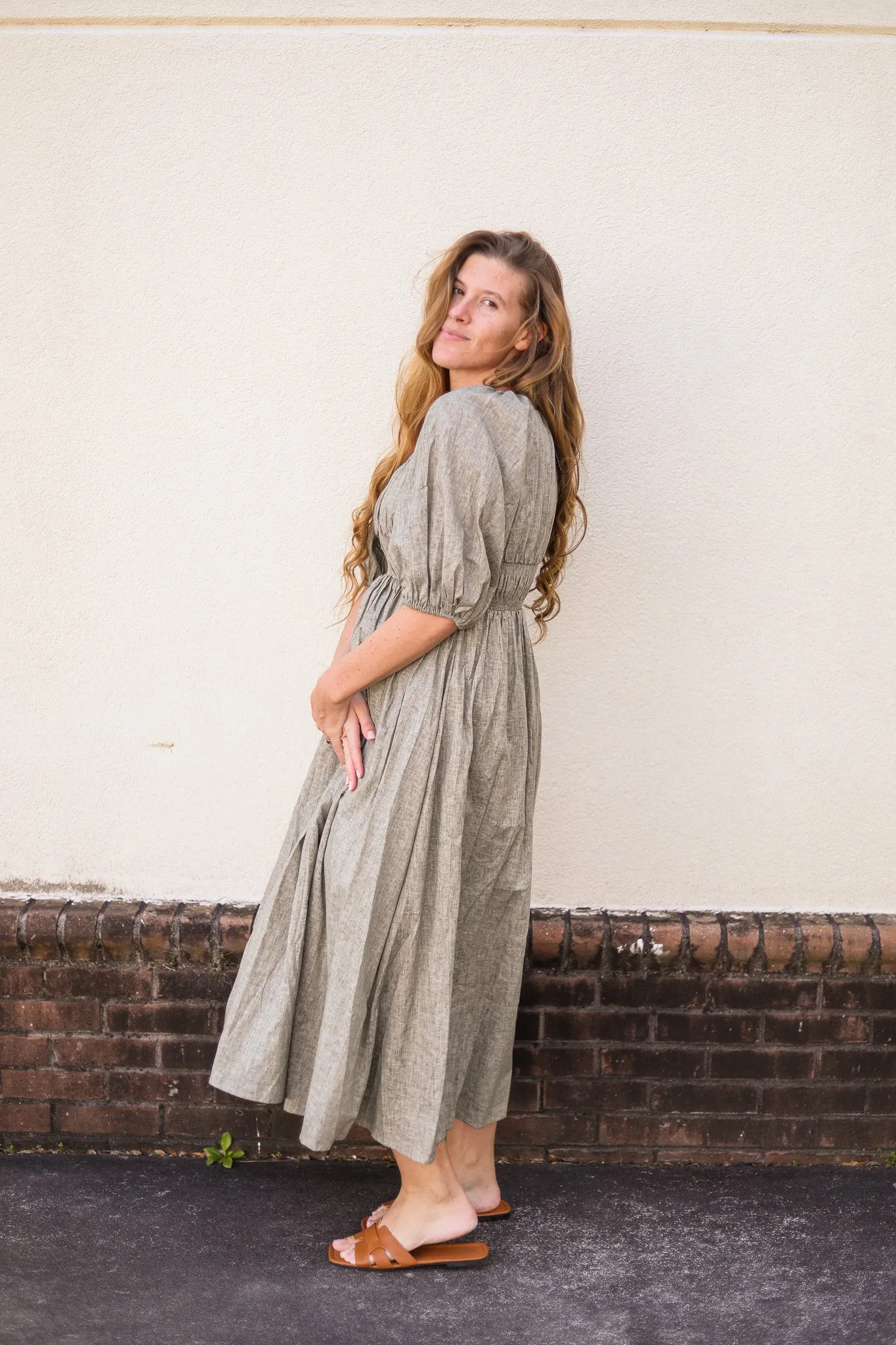 Linen Babydoll Dress
