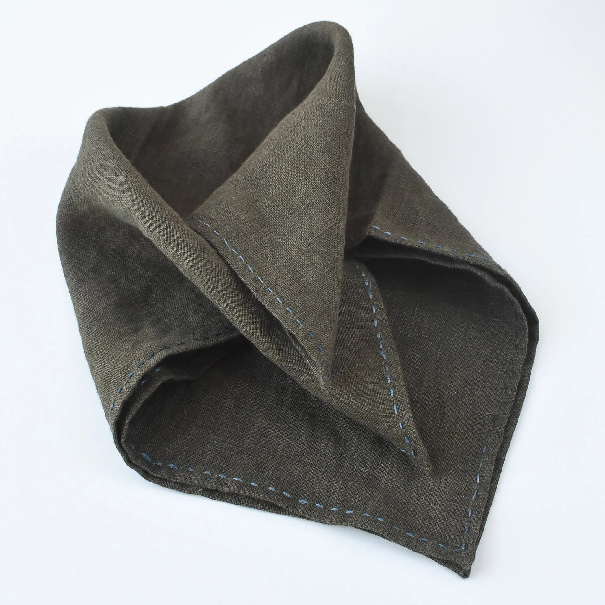 Linen Bandana, Knapsack Brown