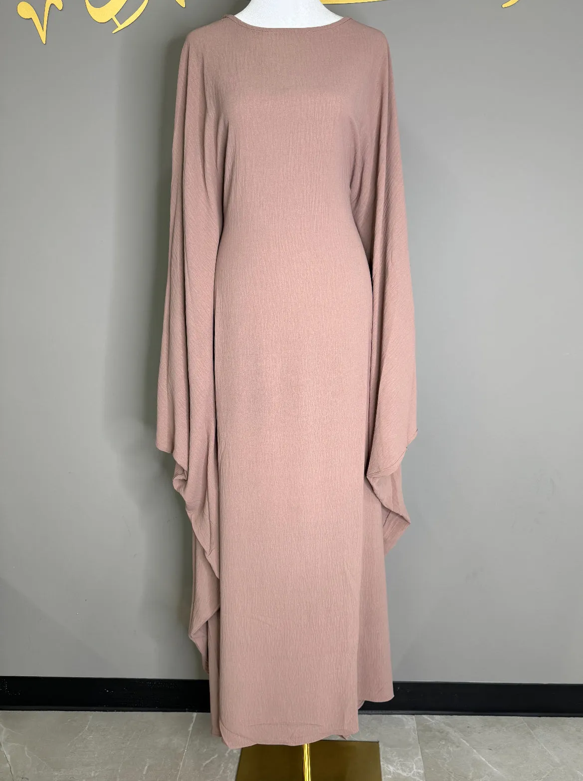 Linen Butterfly Kaftan - Taupe