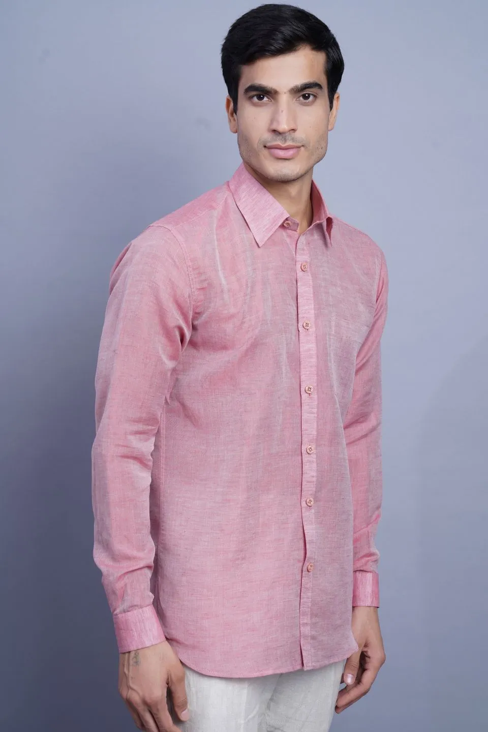 Linen Cotton Red Shirt