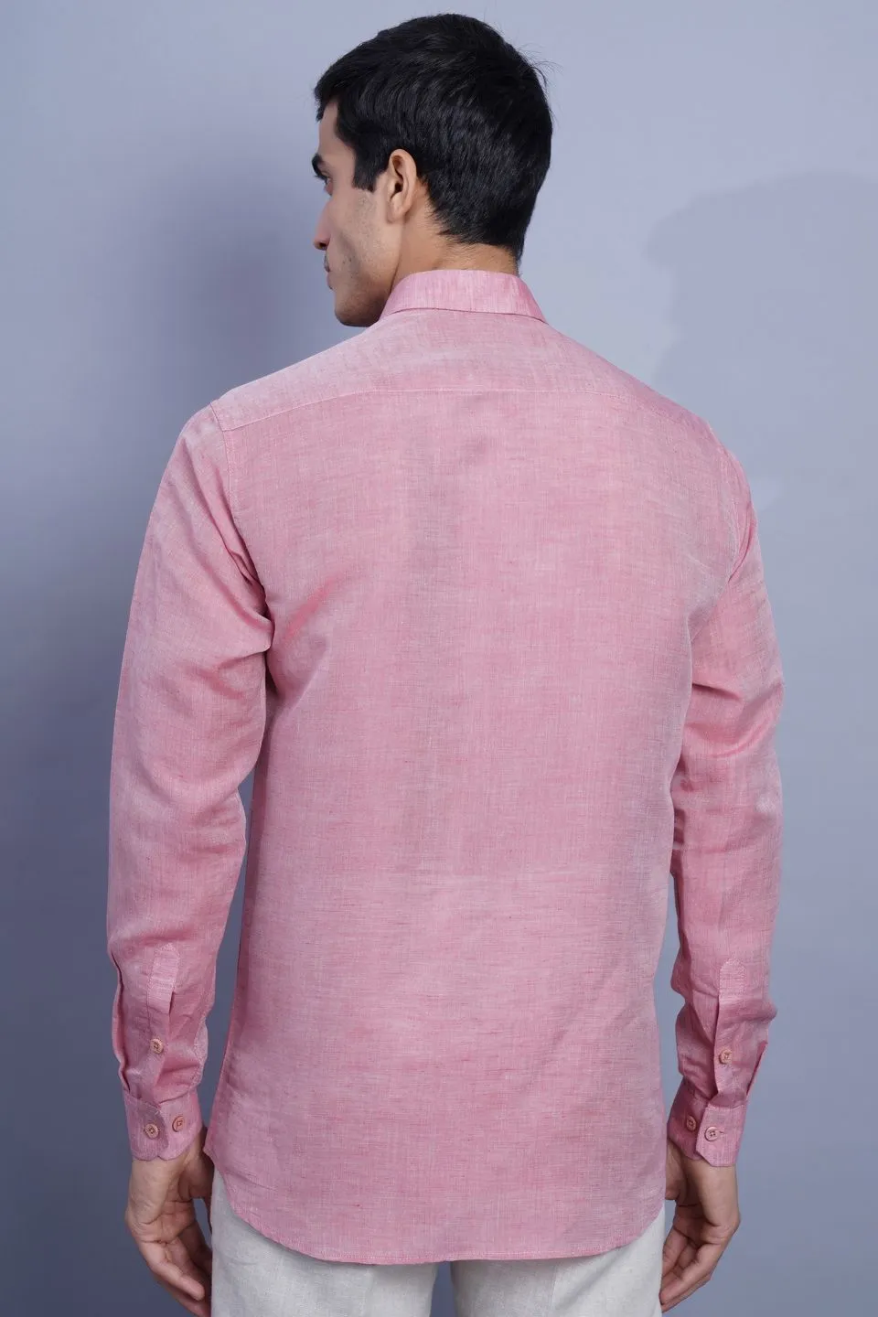 Linen Cotton Red Shirt