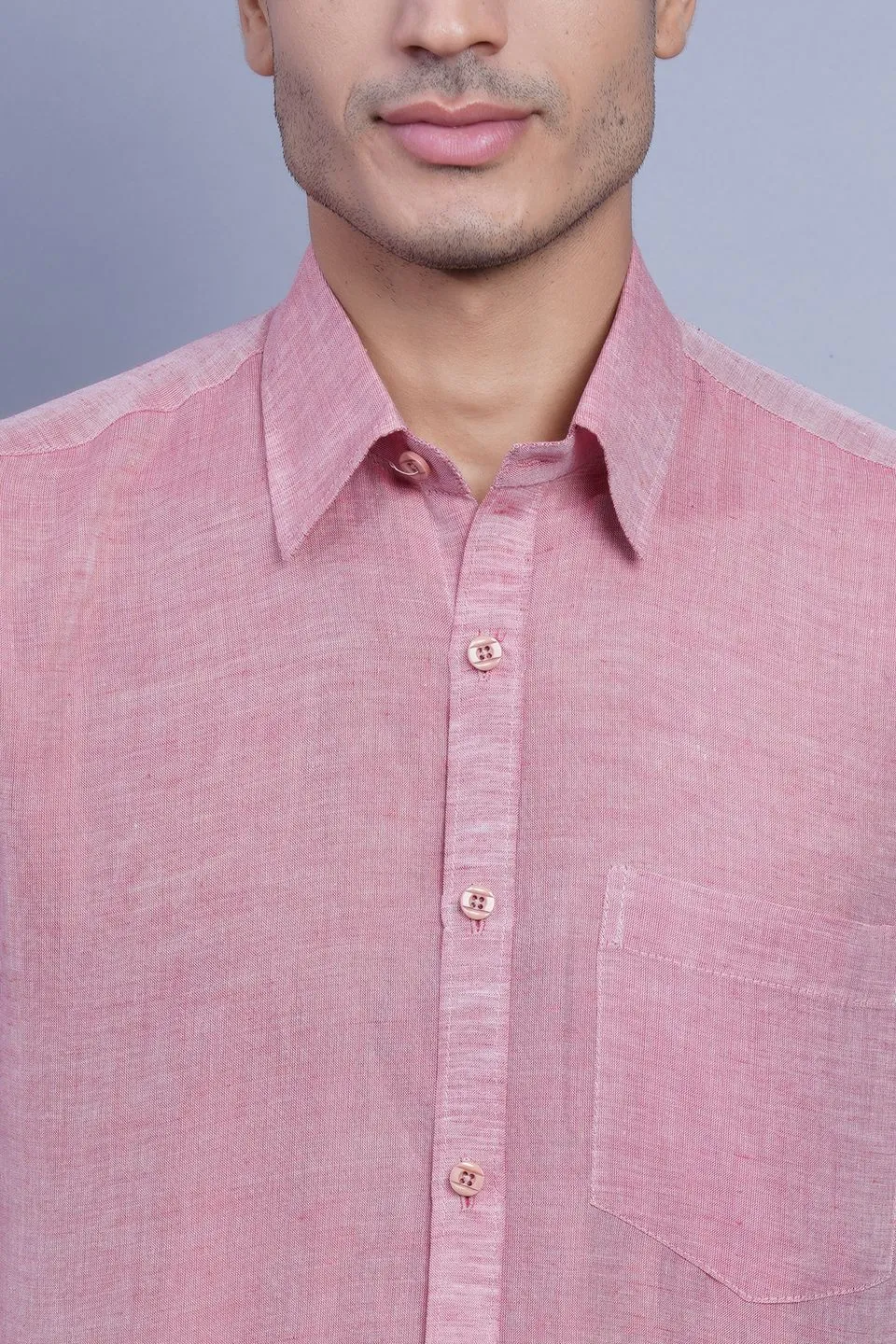 Linen Cotton Red Shirt