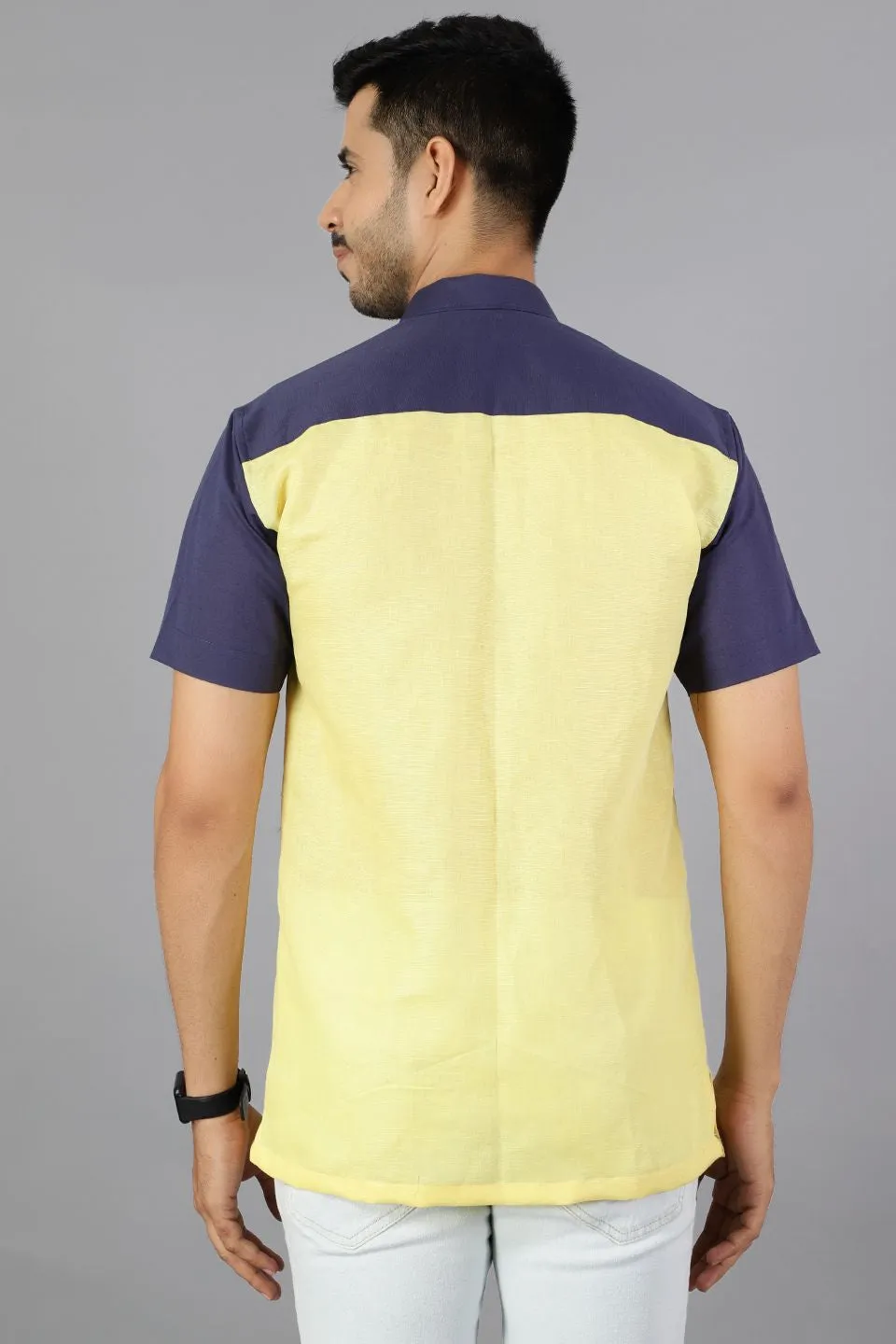 Linen Cotton Yellow Shirt