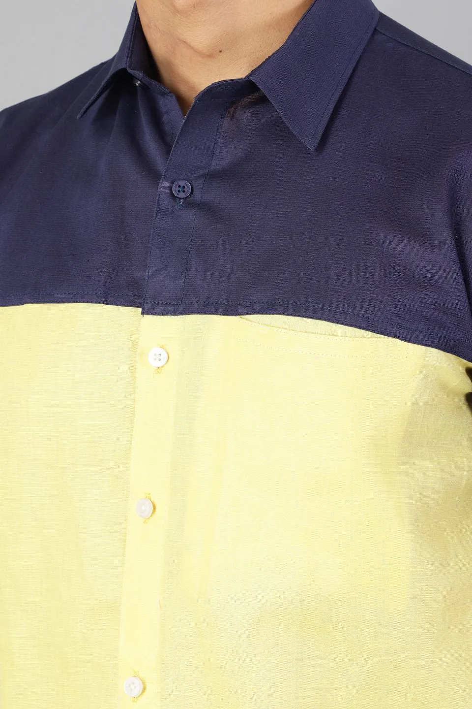 Linen Cotton Yellow Shirt