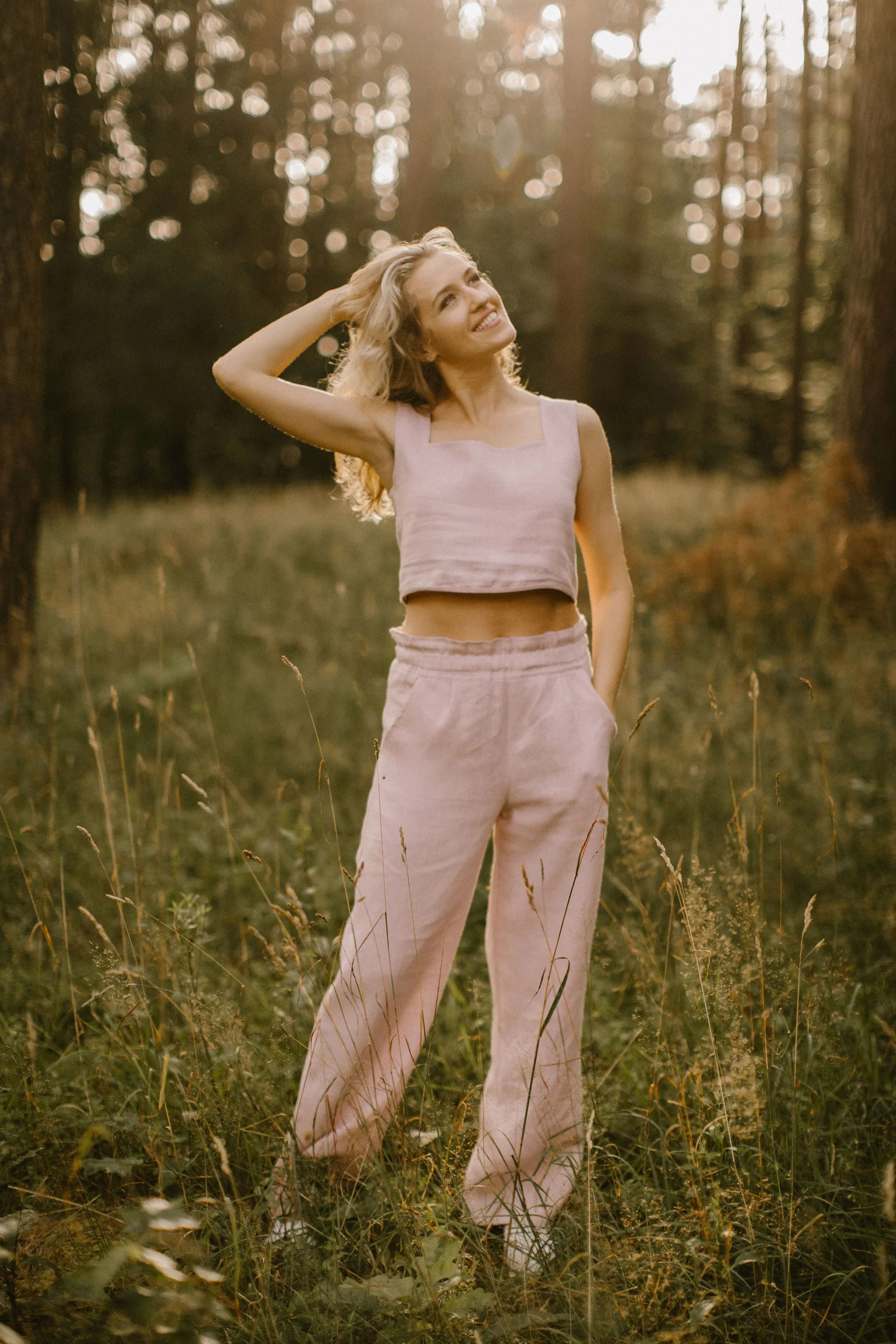 Linen Crop Top