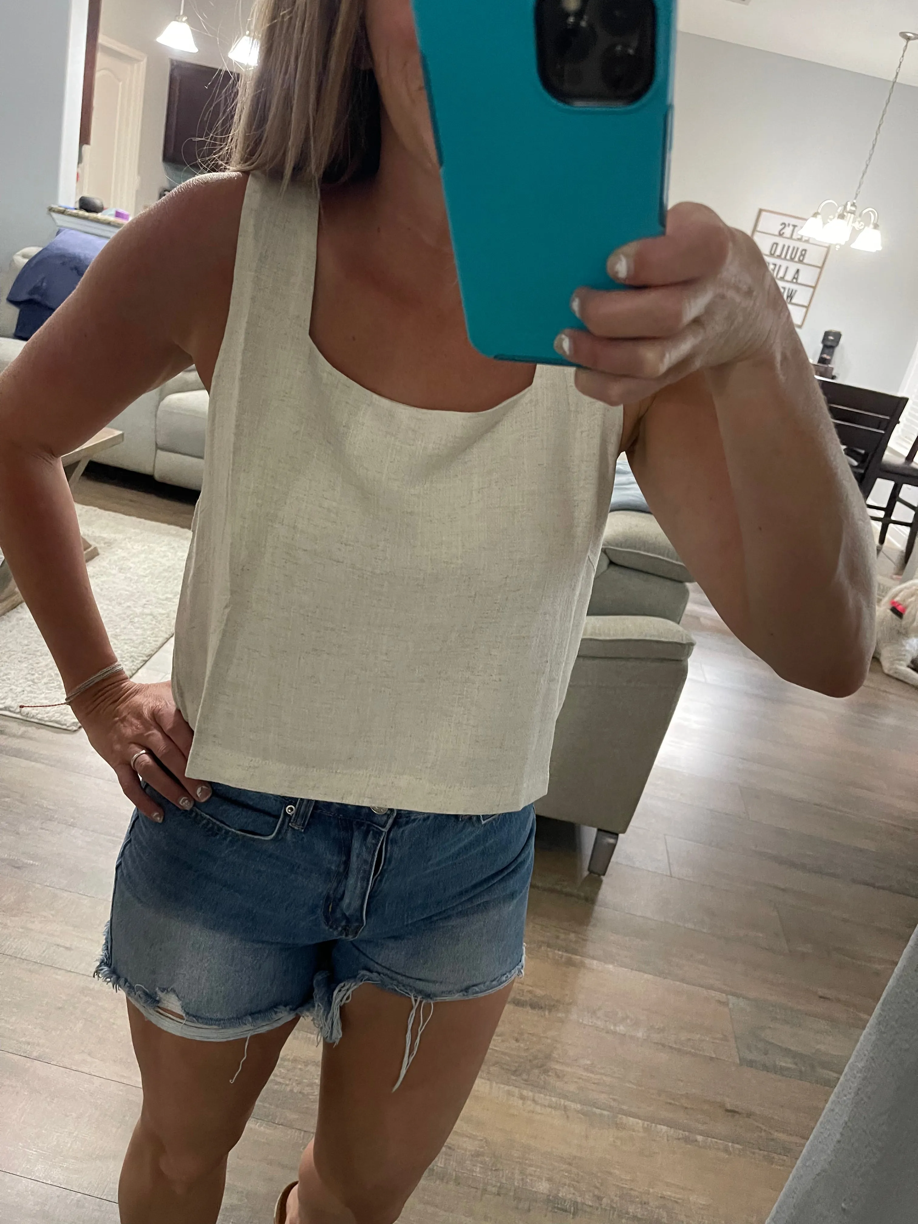 Linen Crop Top
