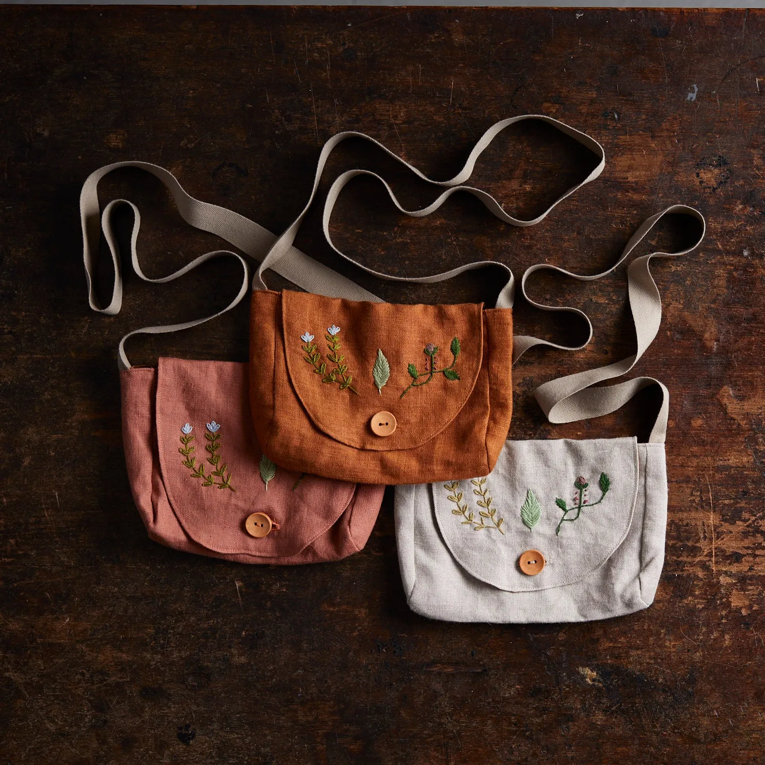 Linen Forager Bag - Rose Dust