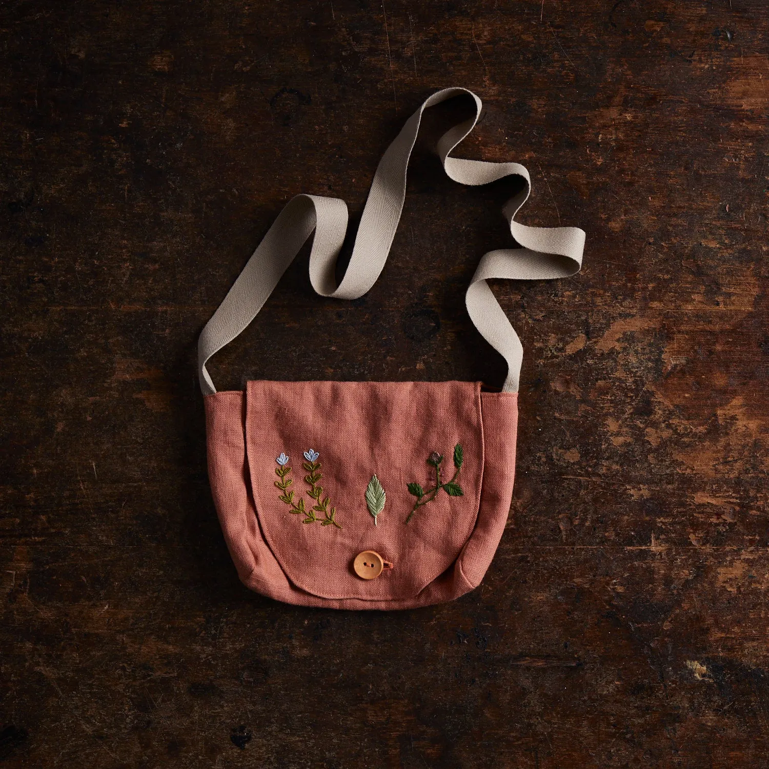 Linen Forager Bag - Rose Dust