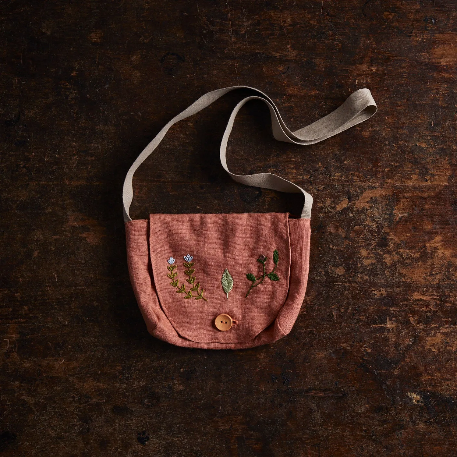 Linen Forager Bag - Rose Dust
