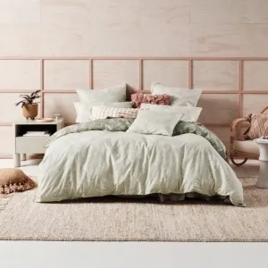 Linen House Adley Eucalyptus Duvet Cover Set