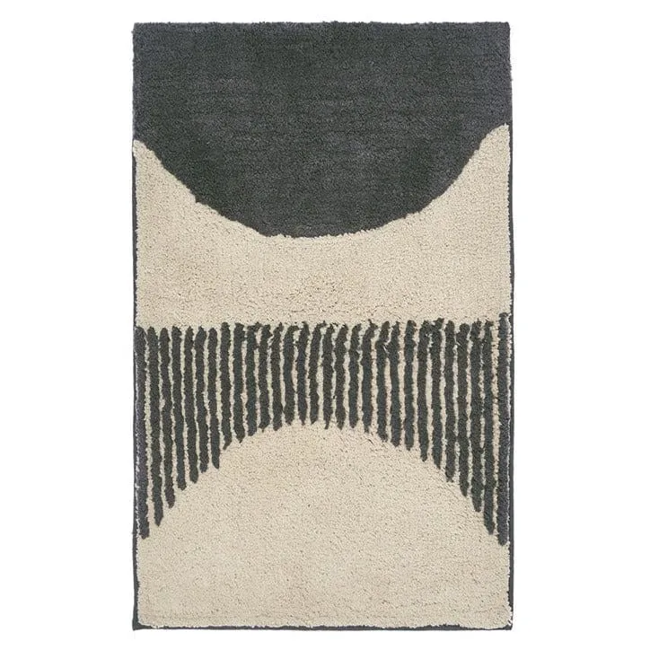 Linen House Cue Charcoal Bathmat 50X80