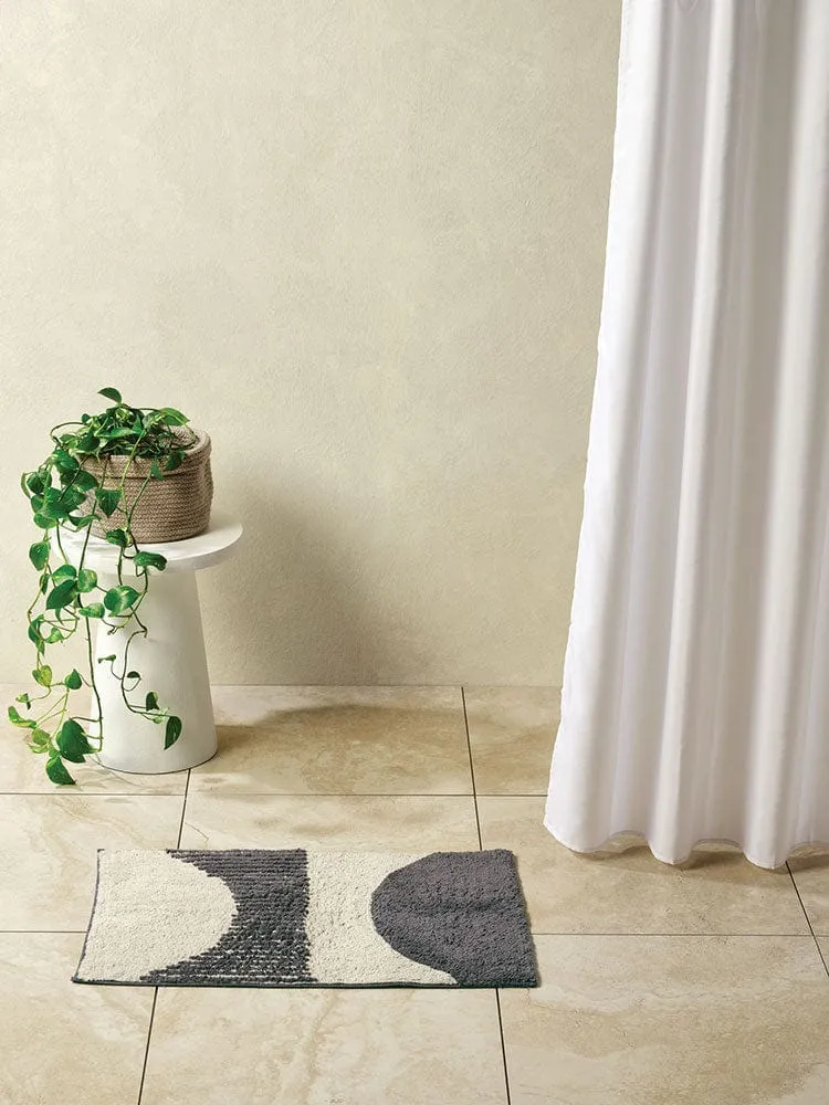 Linen House Cue Charcoal Bathmat 50X80