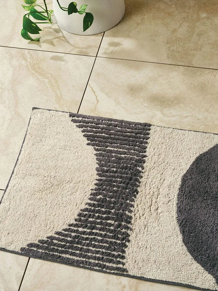 Linen House Cue Charcoal Bathmat 50X80
