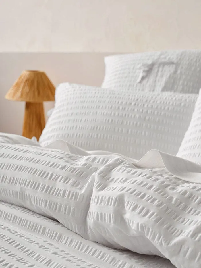 Linen House Ferrara White Duvet Cover Set