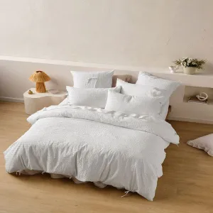 Linen House Ferrara White Duvet Cover Set