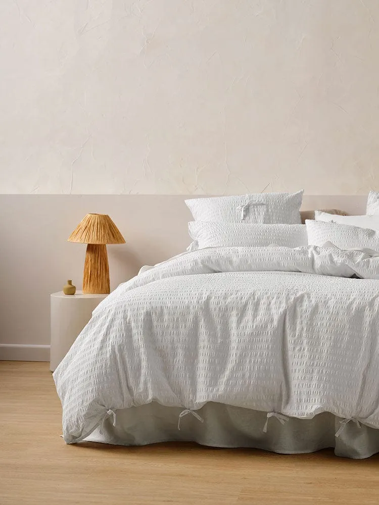 Linen House Ferrara White Duvet Cover Set
