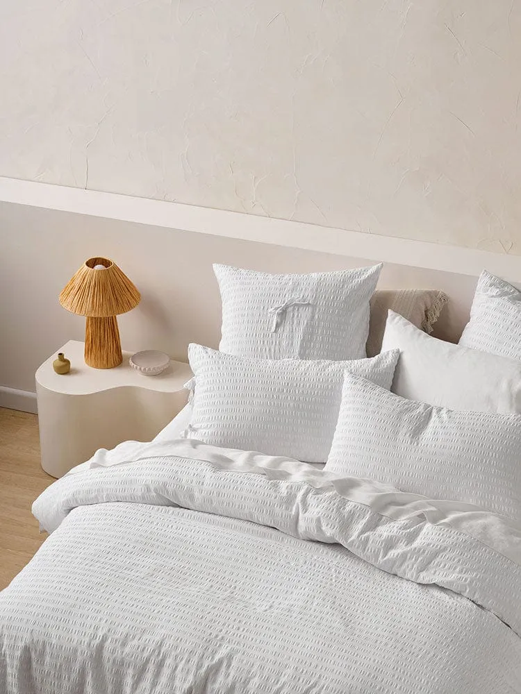 Linen House Ferrara White Duvet Cover Set