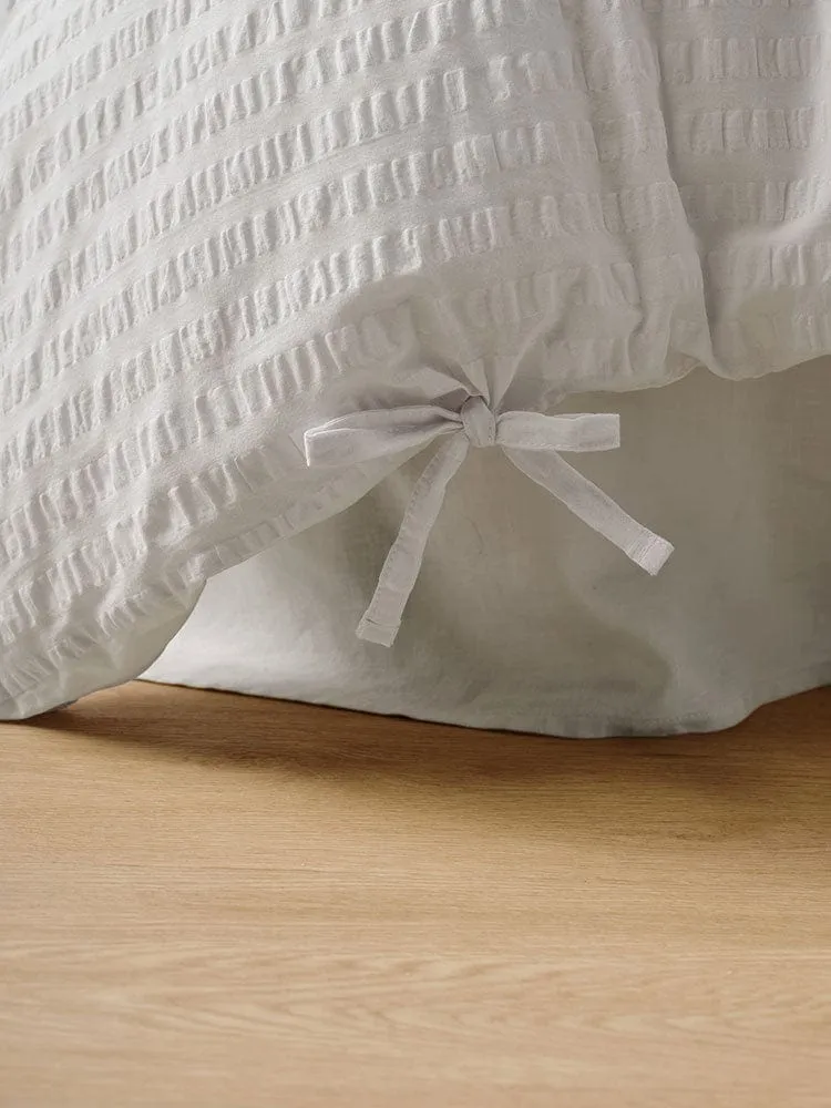 Linen House Ferrara White Duvet Cover Set