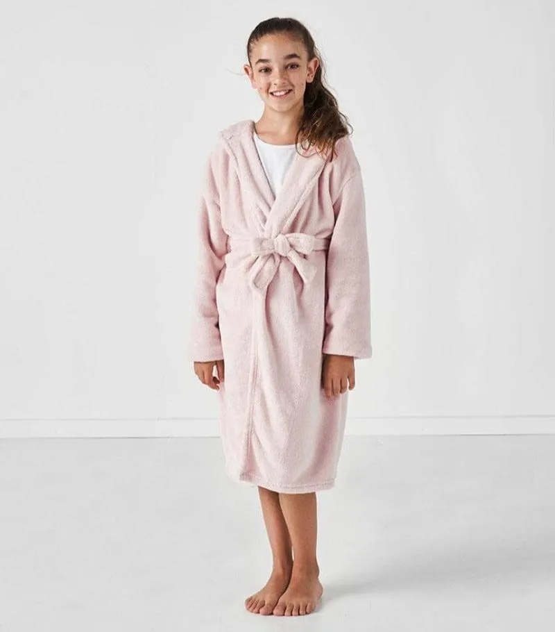 Linen House Kids Bathrobe Blush