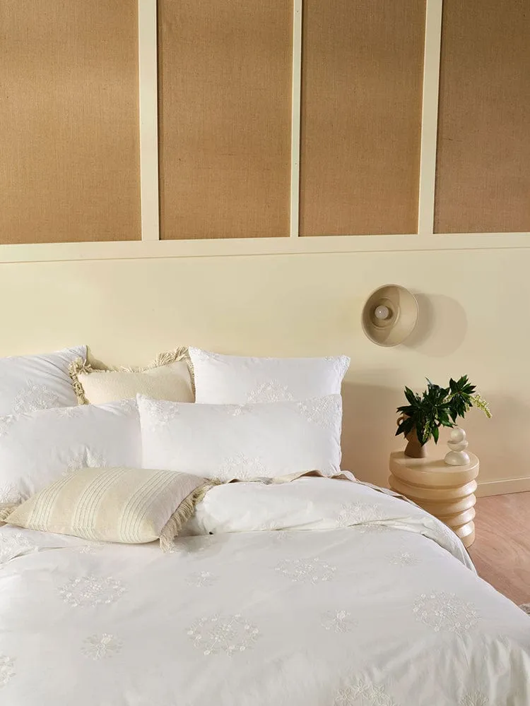 Linen House White Amore Duvet Cover Set