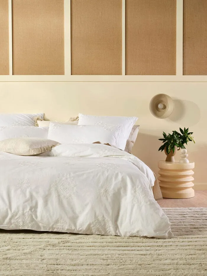 Linen House White Amore Duvet Cover Set