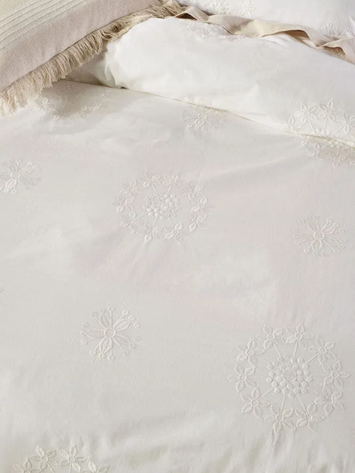 Linen House White Amore Duvet Cover Set