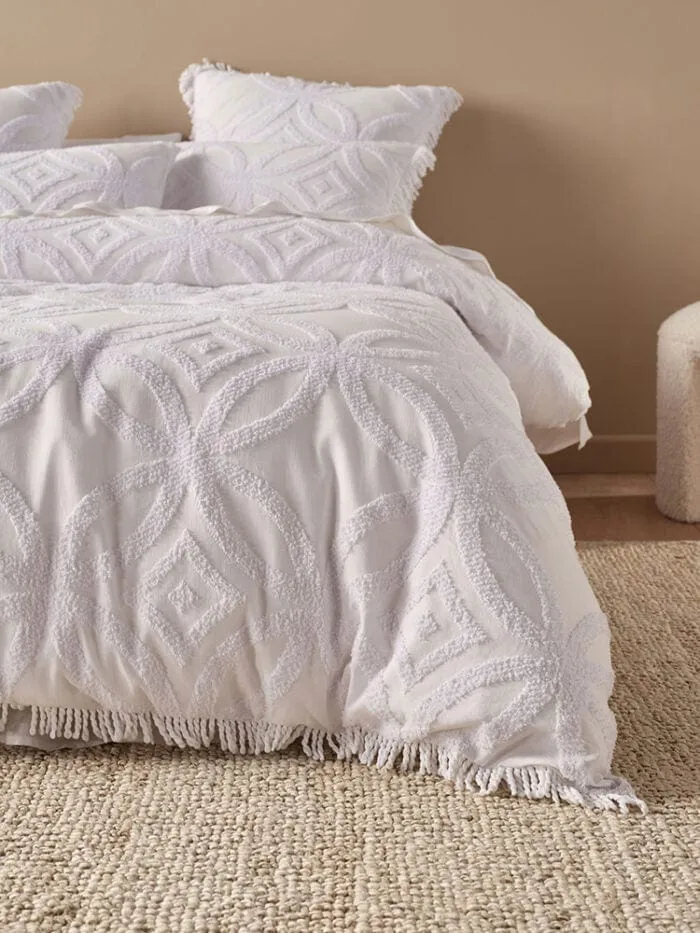 Linen House White Nancy Duvet Cover Set