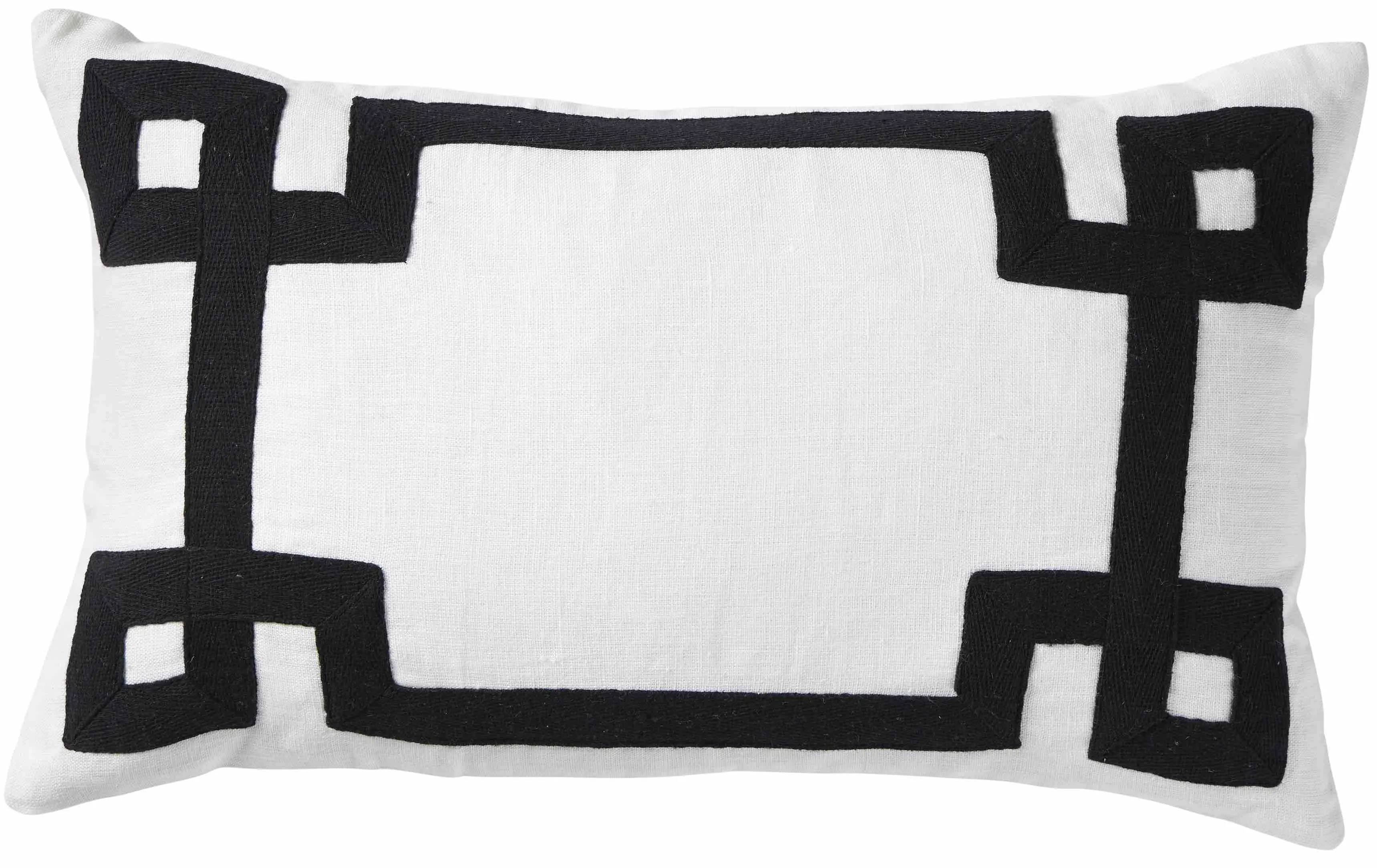 Linen key black cushion (30 x 50)