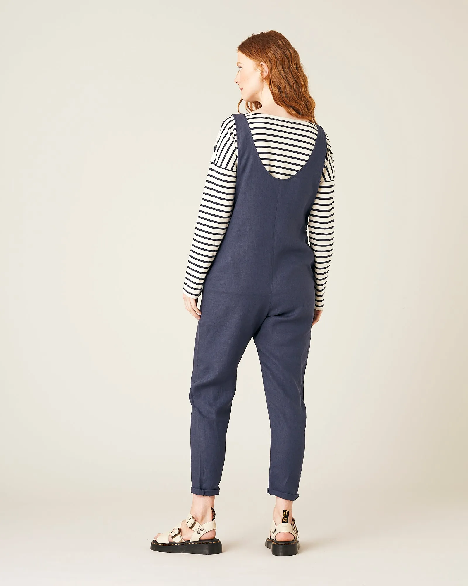 Linen Laura - Navy
