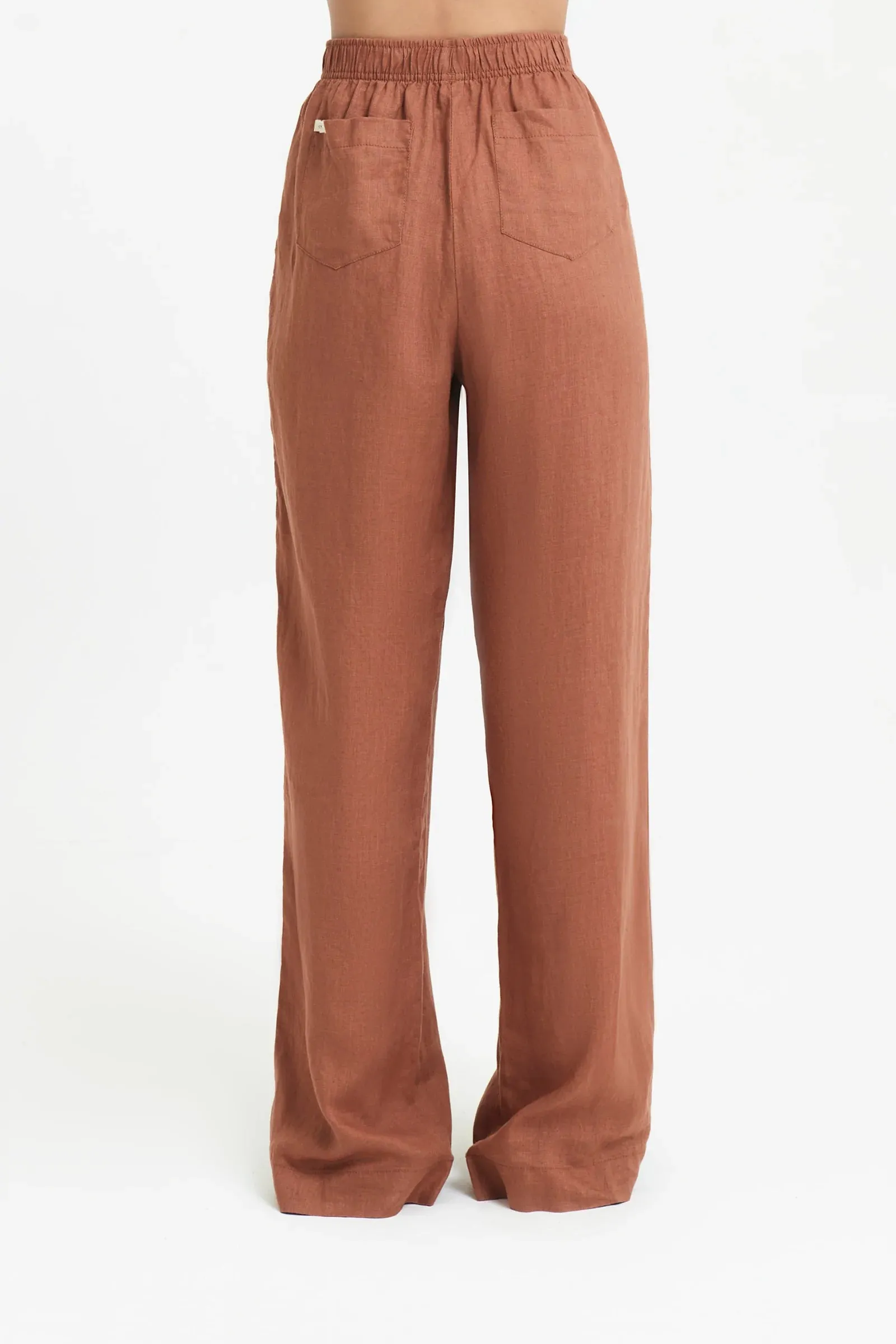 Linen Lounge Pant Terracotta
