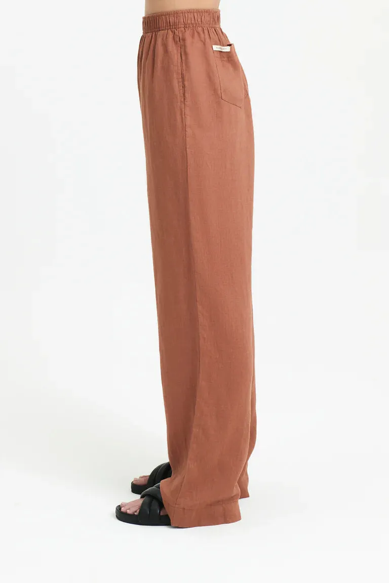 Linen Lounge Pant Terracotta