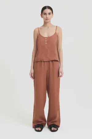 Linen Lounge Pant Terracotta