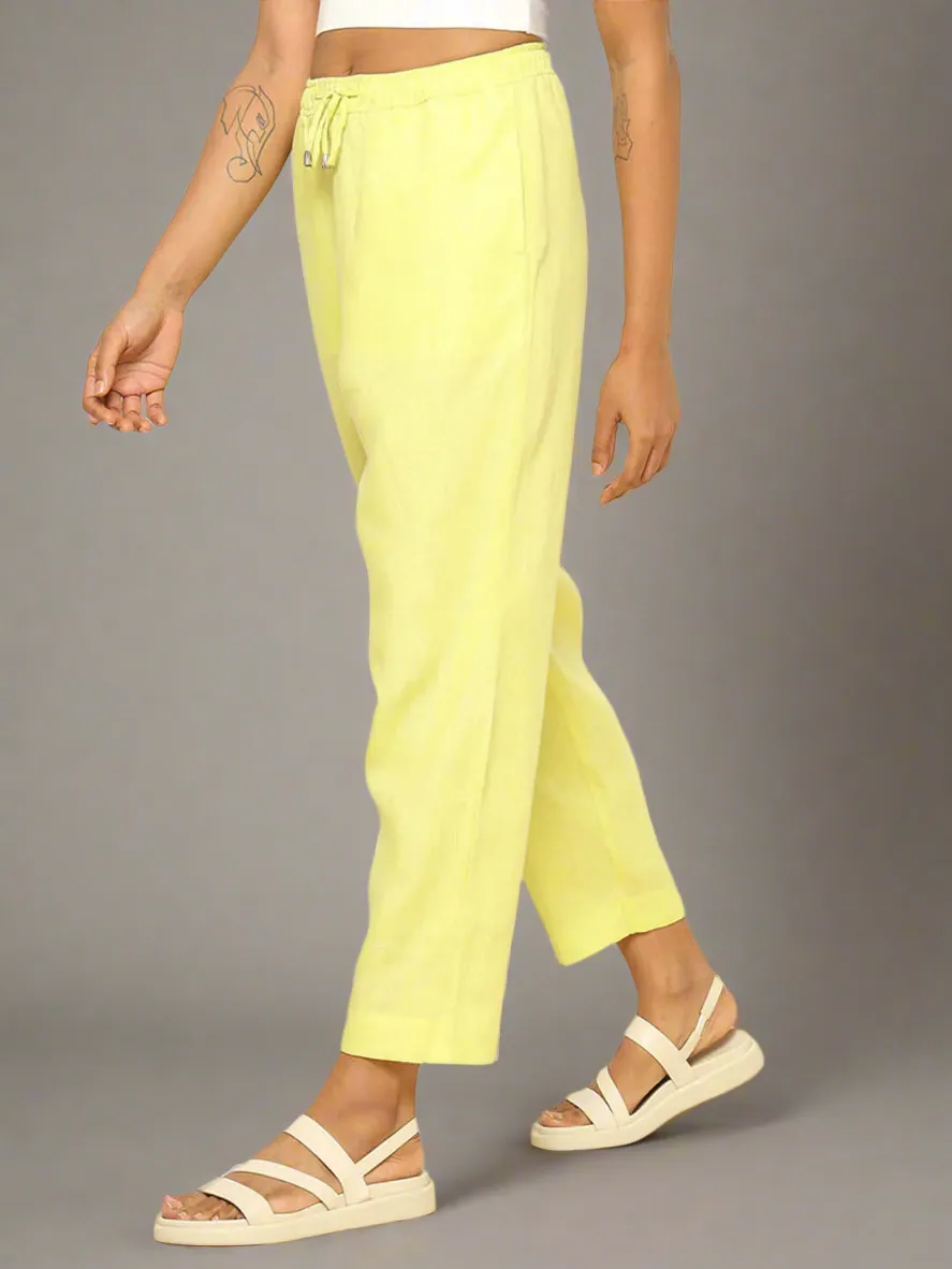 Linen Tapered Pants Lime