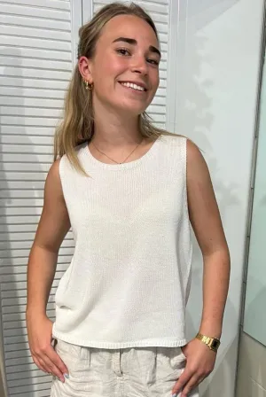 LITTLE LIES Spring Tank - White