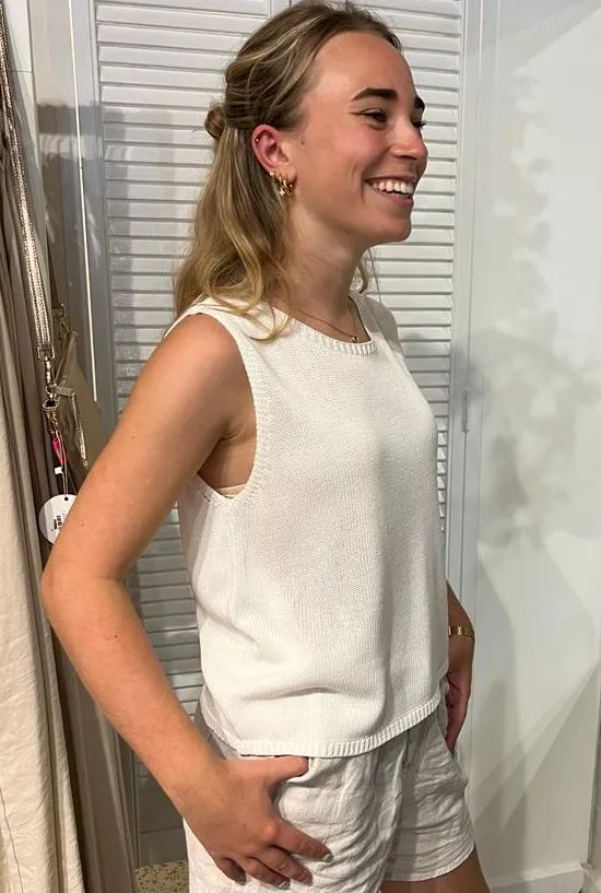 LITTLE LIES Spring Tank - White