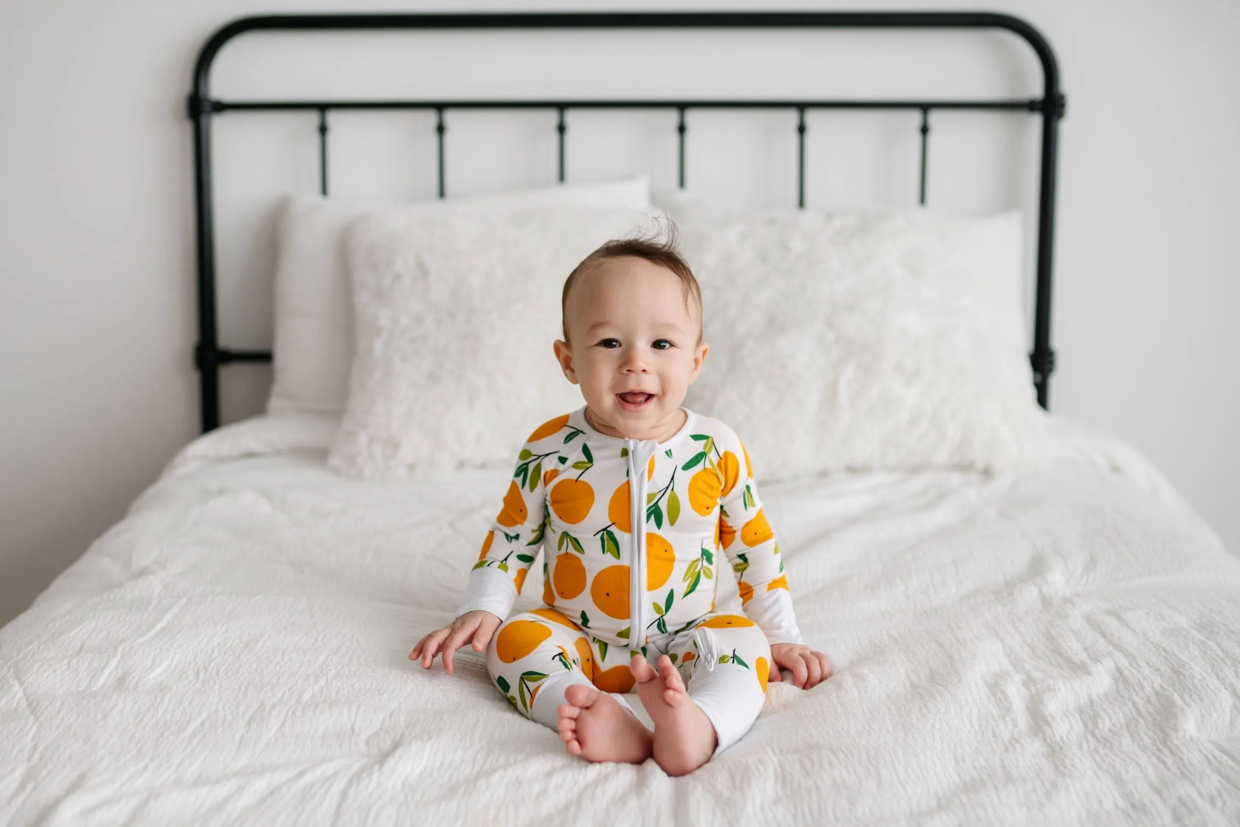 Little Sleepies Clementines Convertible Romper/Sleeper