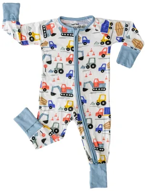Little Sleepies Construction Convertible Romper/Sleeper