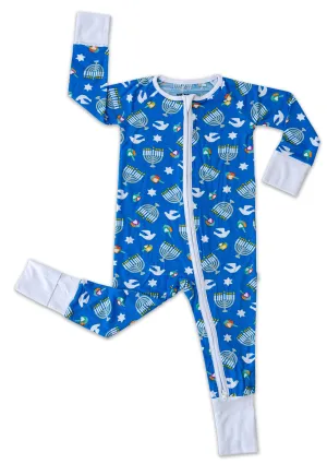 Little Sleepies Hanukkah Bamboo Convertible Romper/Sleeper